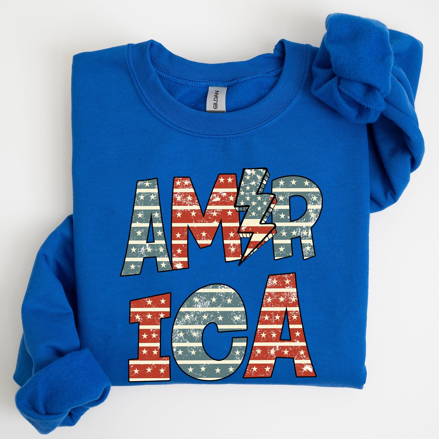 Retro America, Patriotic, 4th of July Sweatshirt