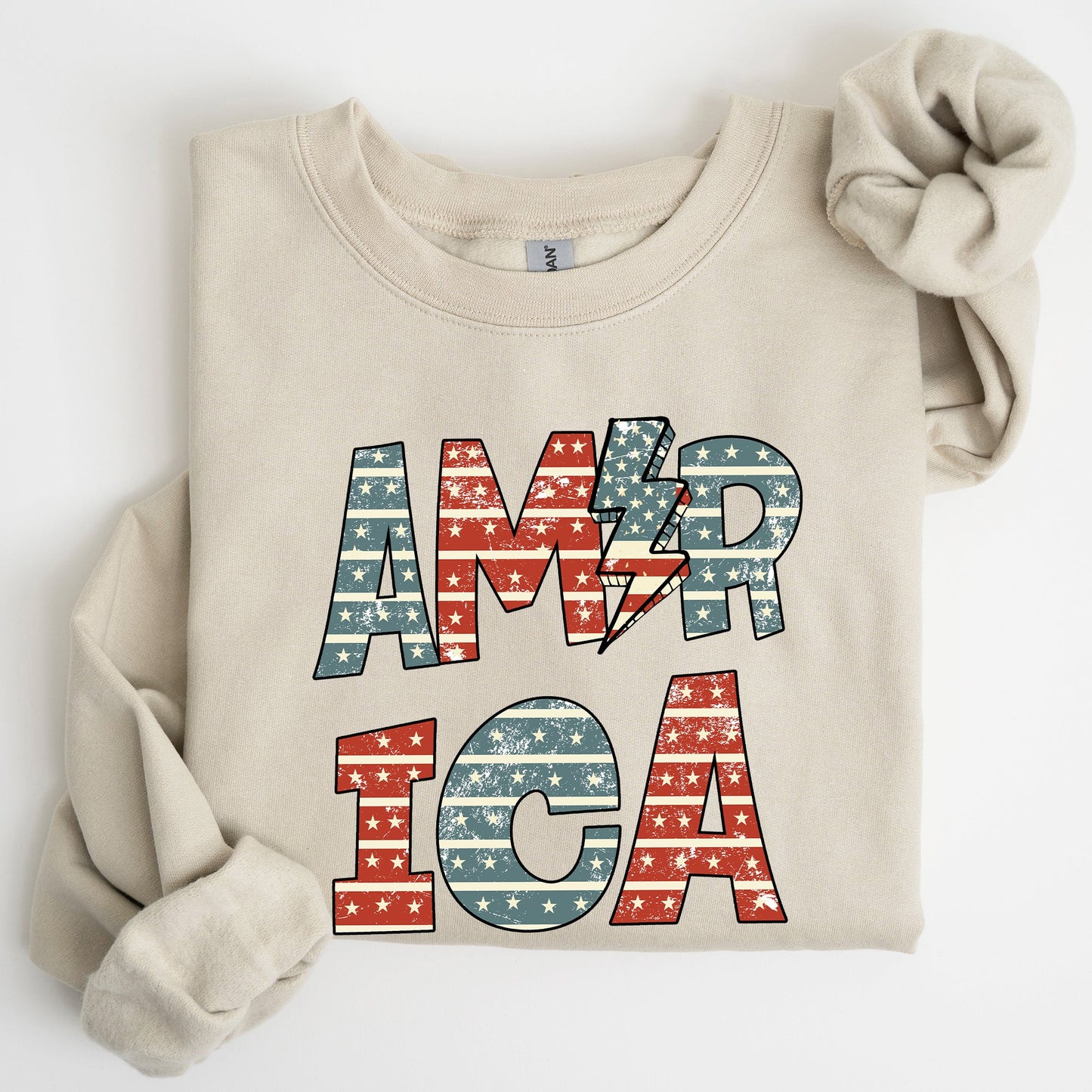 Retro America, Patriotic, 4th of July Sweatshirt