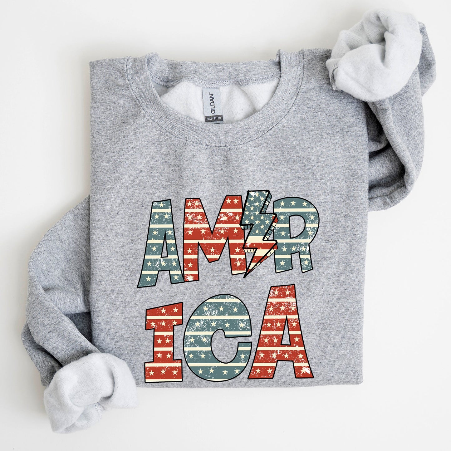 Retro America, Patriotic, 4th of July Sweatshirt