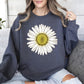 Retro Daisy Print, Vintage Flowers Sweatshirt