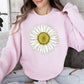 Retro Daisy Print, Vintage Flowers Sweatshirt