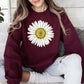 Retro Daisy Print, Vintage Flowers Sweatshirt
