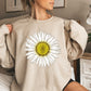 Retro Daisy Print, Vintage Flowers Sweatshirt