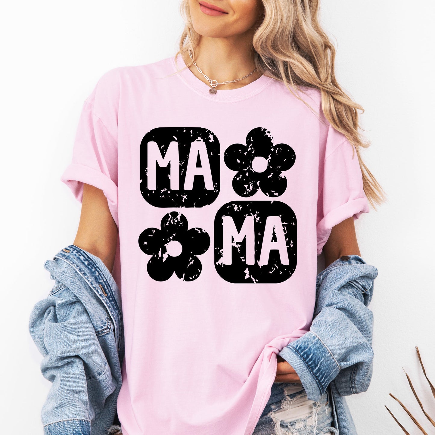 Retro Floral Mama, Vintage, Mother's Day Tshirt Comfort Colors T-Shirt