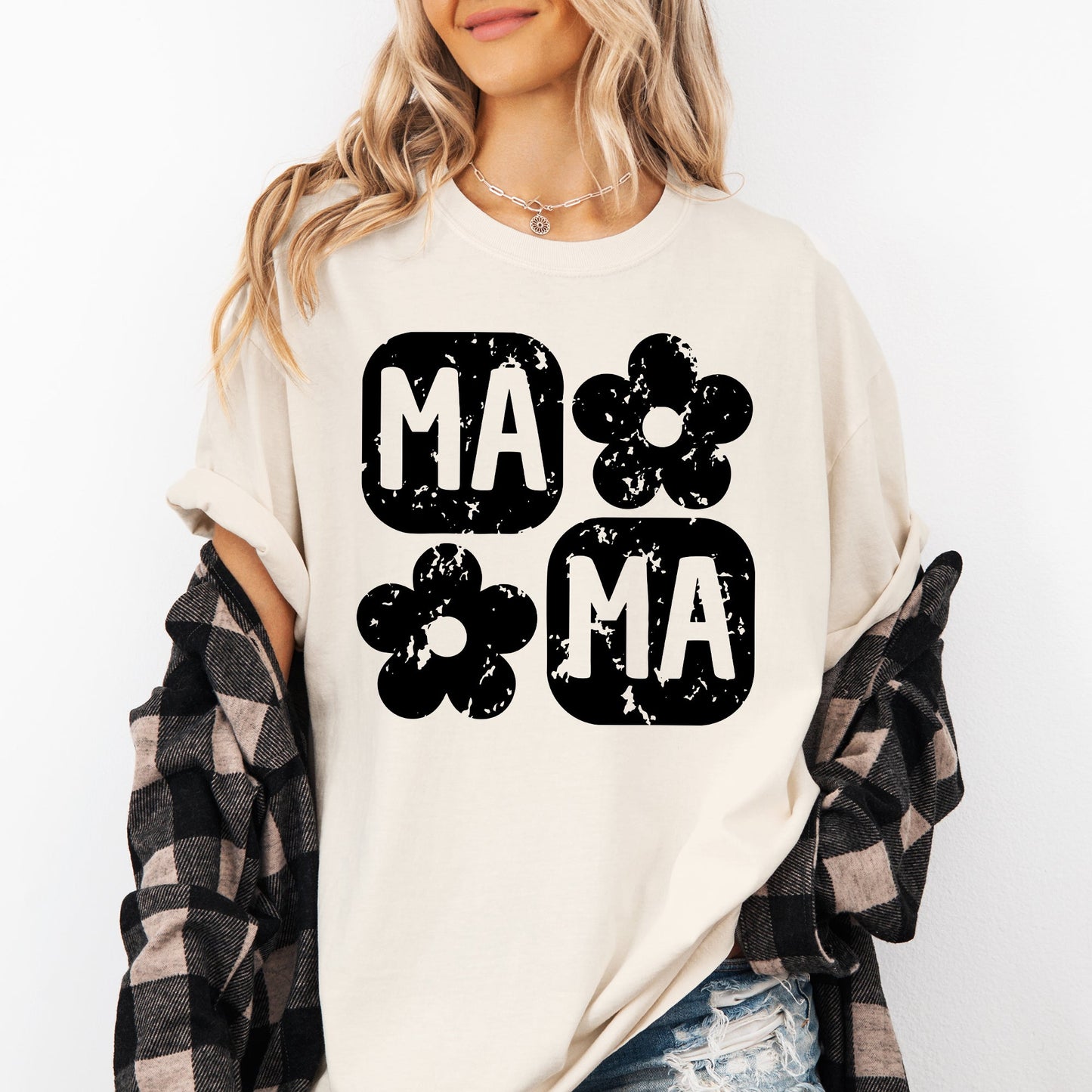 Retro Floral Mama, Vintage, Mother's Day Tshirt Comfort Colors T-Shirt