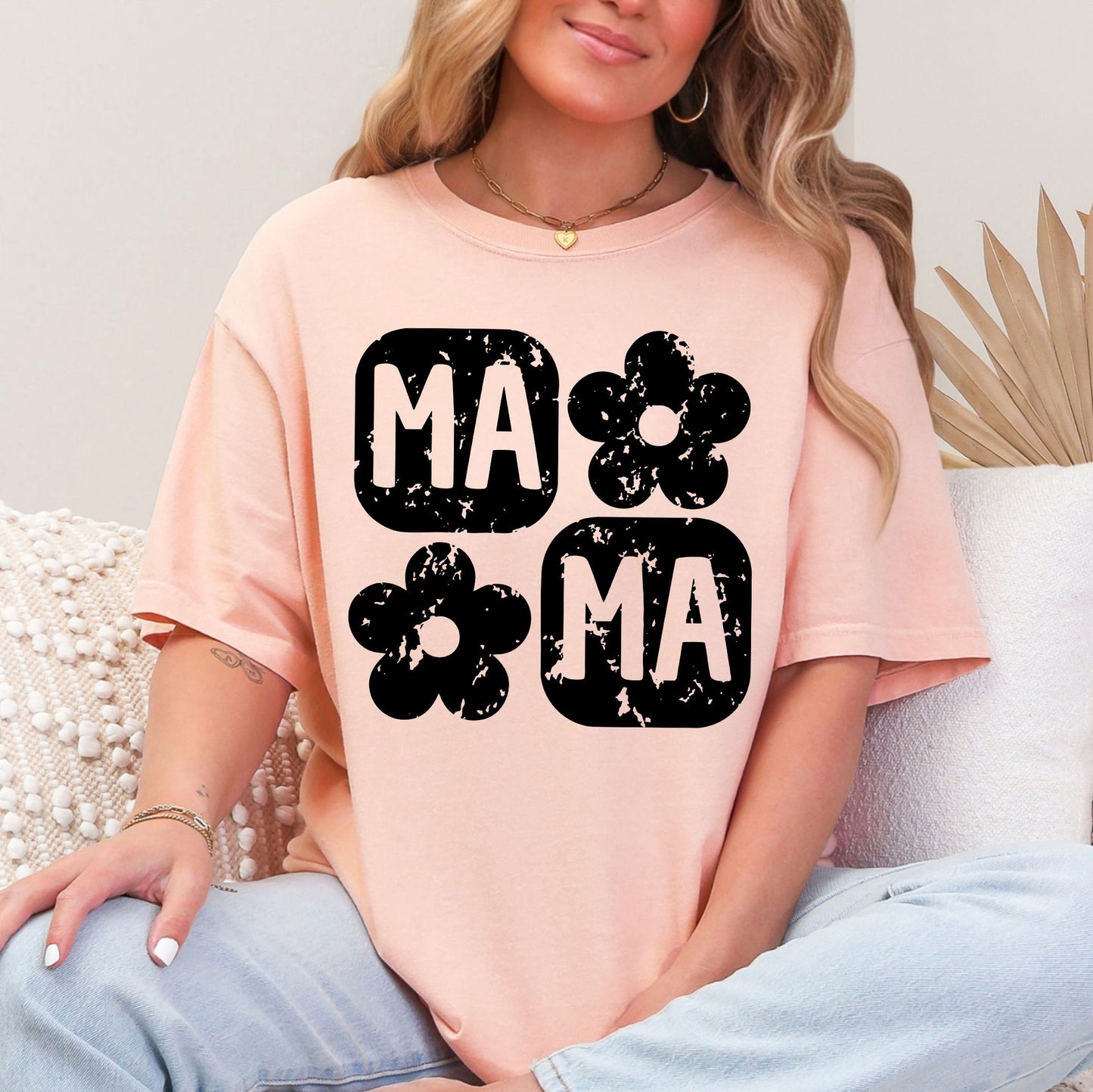 Retro Floral Mama, Vintage, Mother's Day Tshirt Comfort Colors T-Shirt