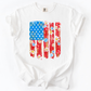 Retro Flower Flag, Fourth of July, America, Patriotic, USA, Comfort Colors T-Shirt