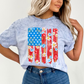 Retro Flower Flag, Fourth of July, America, Patriotic, USA, Comfort Colors Color Blast T-Shirt