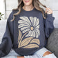 Retro Flower, Bold Floral, Boho Sweatshirt