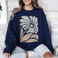 Retro Flower, Bold Floral, Boho Sweatshirt