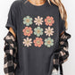 Retro Flowers, Checkered, Daisies, Hippie, Cute, Positivity Shirt Comfort Colors T-Shirt