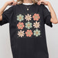 Retro Flowers, Checkered, Daisies, Hippie, Cute, Positivity Shirt Comfort Colors T-Shirt