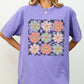 Retro Flowers, Checkered, Daisies, Hippie, Cute, Positivity Shirt Comfort Colors T-Shirt