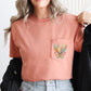 Retro Mama, Butterfly, Hippie, Pocket Tee Comfort Colors T-Shirt