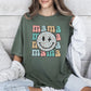 Retro Mama, Smiley, Leopard Print, Mother's Day, Mom, Comfort Colors Tshirt