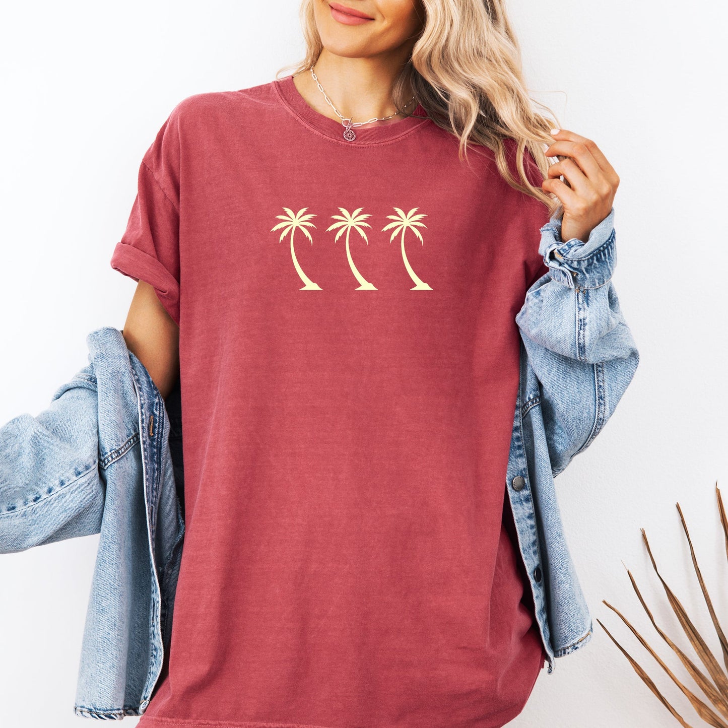 Retro Minimalist Palm Trees, Summer, Beach, Classic Comfort Colors T-Shirt