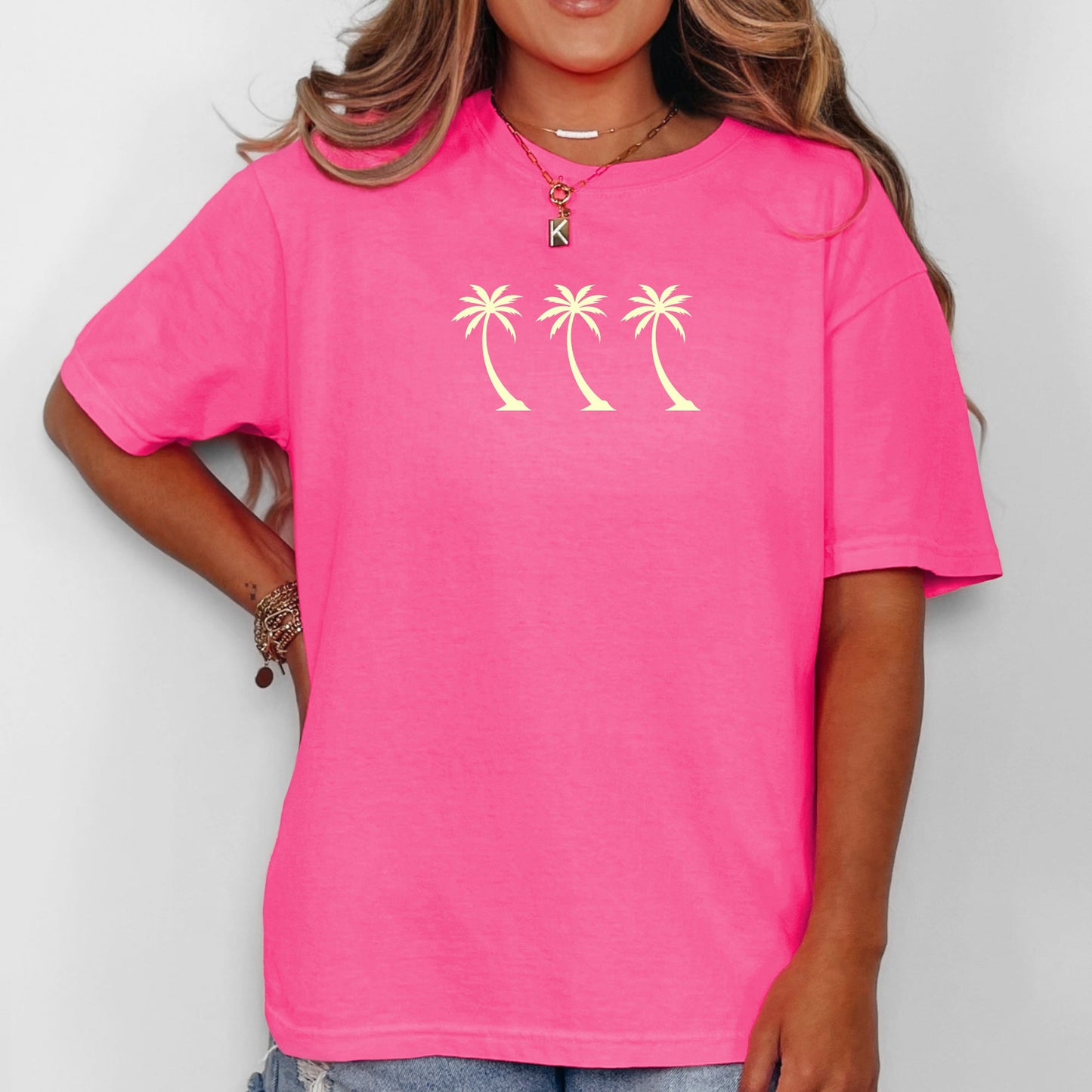 Retro Minimalist Palm Trees, Summer, Beach, Classic Comfort Colors T-Shirt