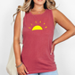 Retro Minimalist Sunset, Summer, Beach, Hot Girl Summer, Sunshine Comfort Colors Tank Top