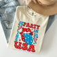 Retro Party In The USA, Tongue, 4th of July Tshirt Comfort Colors T-Shirt