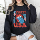 Retro Party In The USA, Tongue 4th of July Sweatshirt