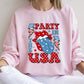 Retro Party In The USA, Tongue 4th of July Sweatshirt