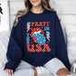 Retro Party In The USA, Tongue 4th of July Sweatshirt