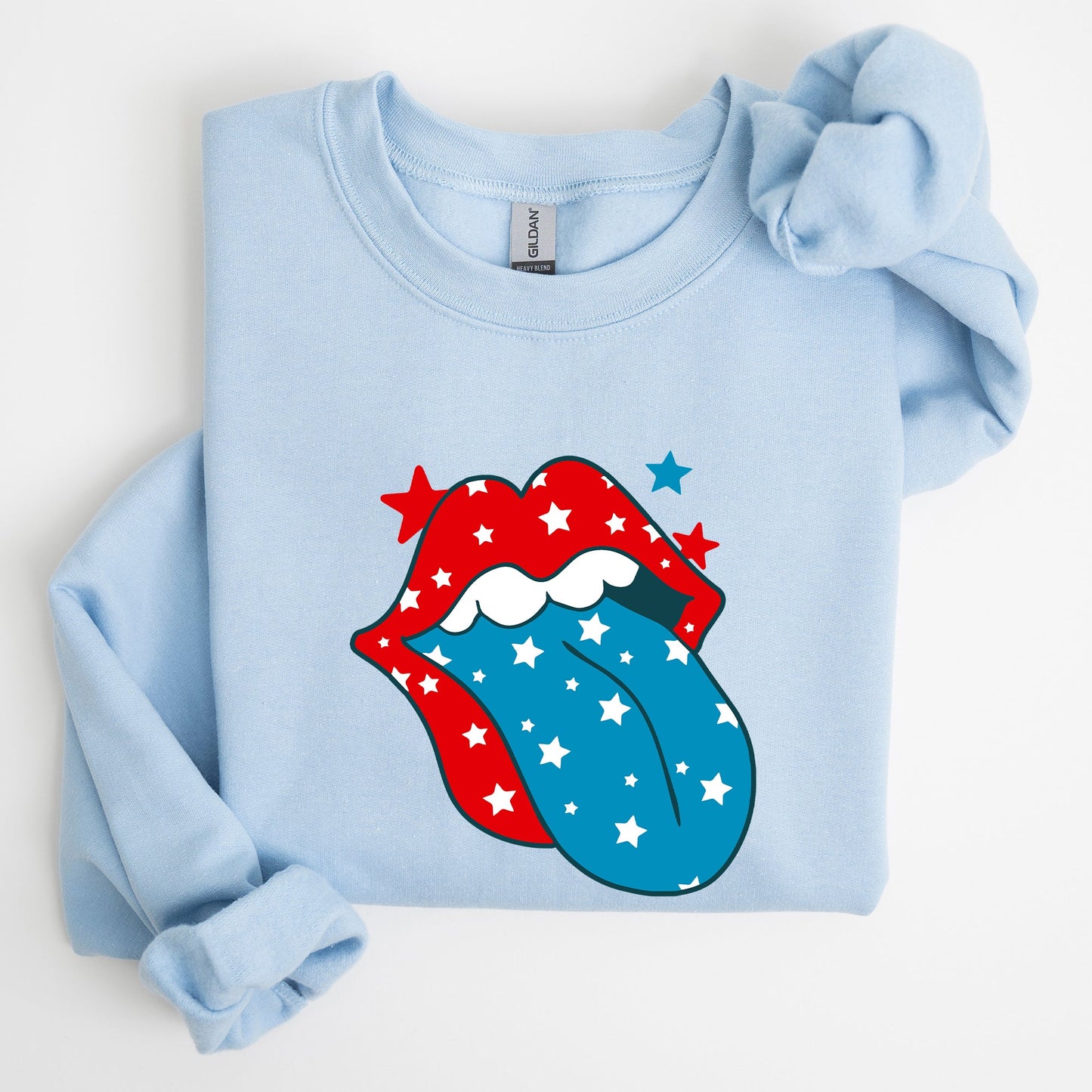 Retro Party In The USA, Tongue, 4th of July Sweatshirt