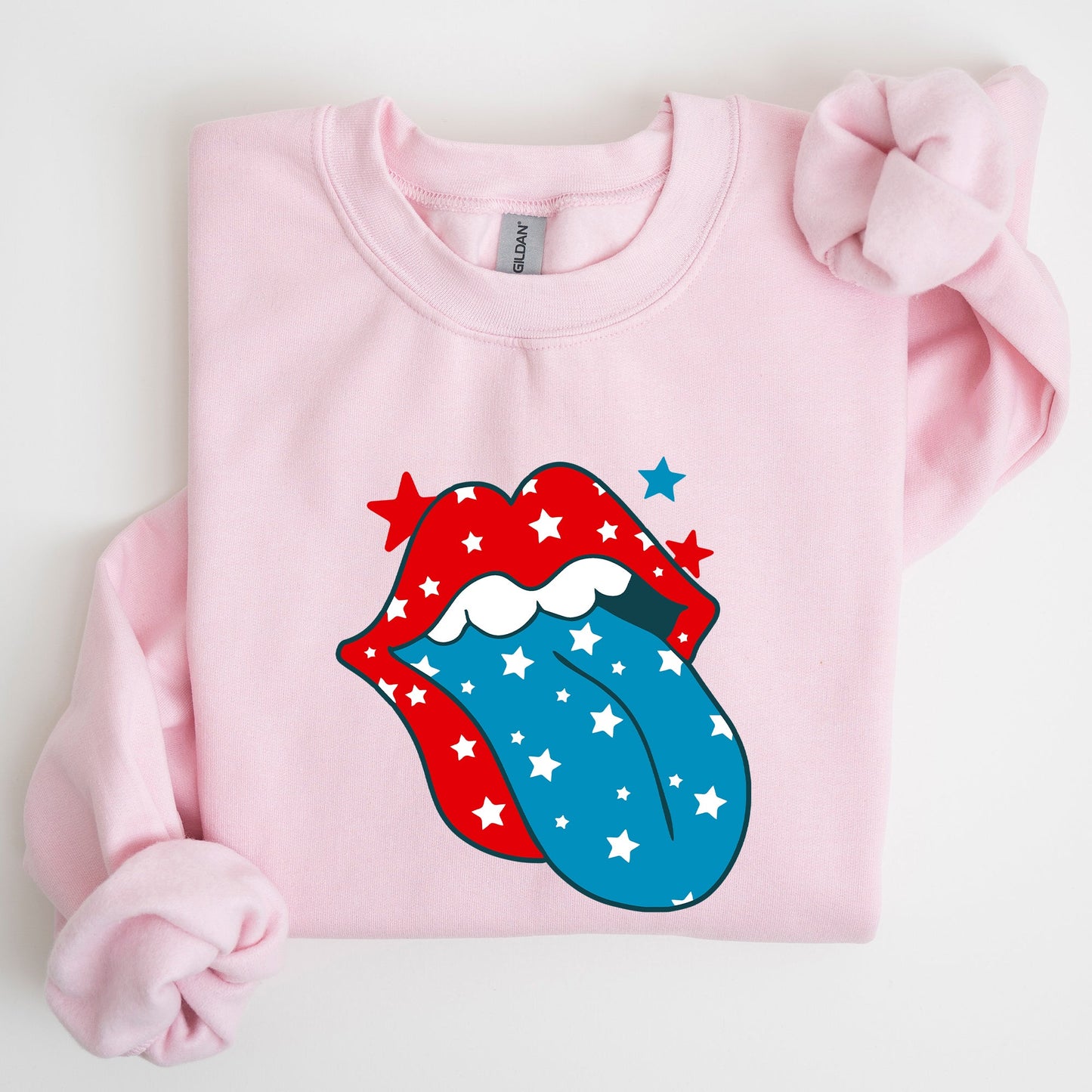 Retro Party In The USA, Tongue, 4th of July Sweatshirt