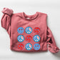 Retro Patriotic Smiley, Flag, America, Peace, Sweatshirt