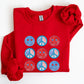 Retro Patriotic Smiley, Flag, America, Peace, Sweatshirt