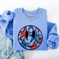 Retro Smiley, Patriotic, USA, America, 4th of July Sweatshirt