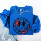 Retro Smiley, Patriotic, USA, America, 4th of July Sweatshirt