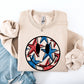 Retro Smiley, Patriotic, USA, America, 4th of July Sweatshirt