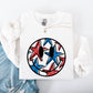 Retro Smiley, Patriotic, USA, America, 4th of July Sweatshirt
