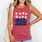 Retro Stars and Stripes, Fourth of July, America, Patriotic, USA Comfort Colors Tank Top