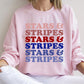 Retro Stars and Stripes, Patriotic, 4th of July Sweatshirt