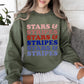 Retro Stars and Stripes, Patriotic, 4th of July Sweatshirt