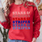 Retro Stars and Stripes, Patriotic, 4th of July Sweatshirt