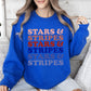 Retro Stars and Stripes, Patriotic, 4th of July Sweatshirt
