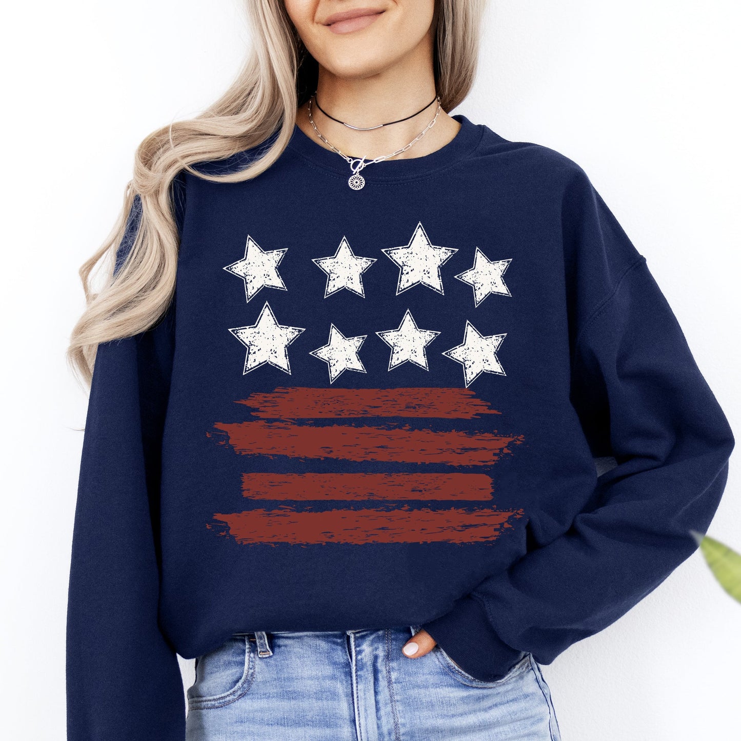 Retro Stars and Stripes, Patriotic, America, 4th of July Sweatshirt