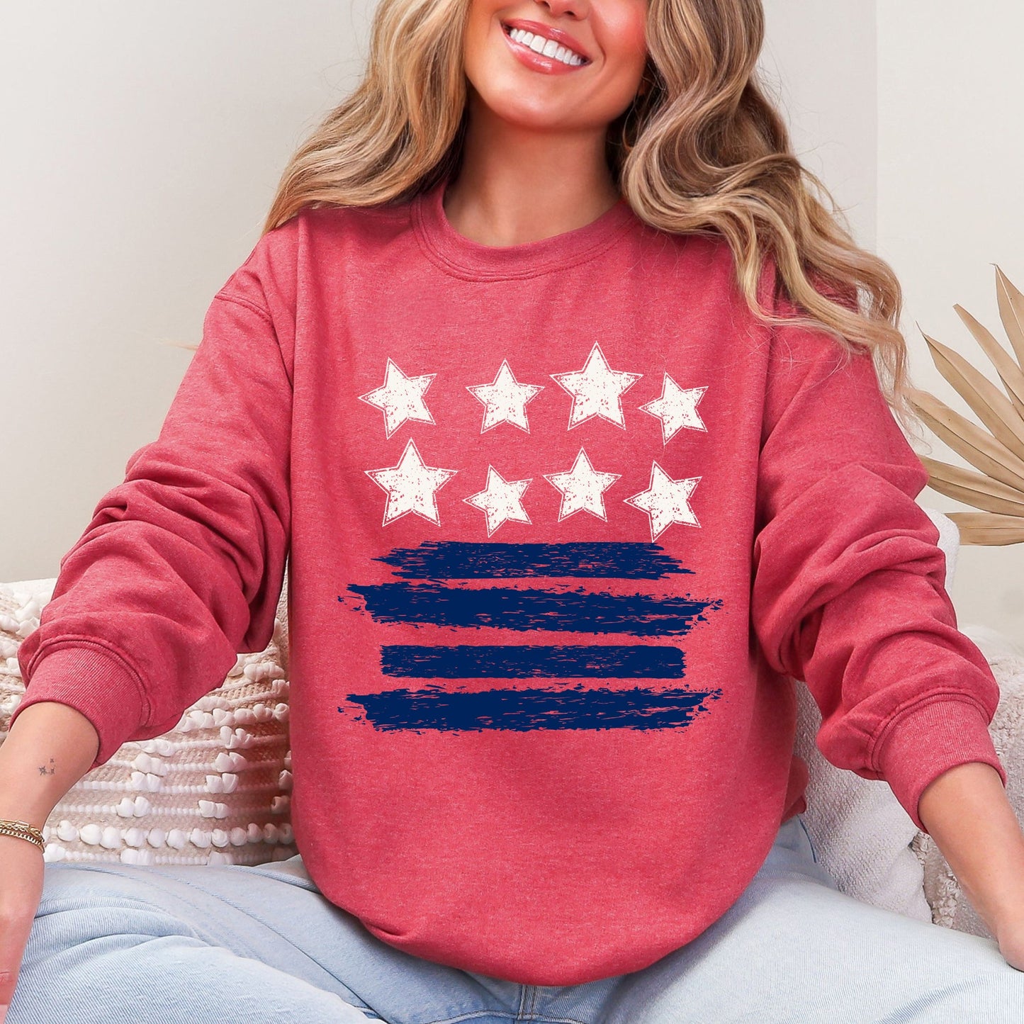 Retro Stars and Stripes, Patriotic, America, 4th of July Sweatshirt