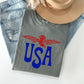Retro USA, Eagle, America, Patriotic, 4th of July Tshirt Comfort Colors T-Shirt