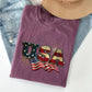 Retro USA, Patriotic, 4th of July Comfort Colors Tshirt