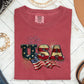 Retro USA, Patriotic, 4th of July Comfort Colors Tshirt