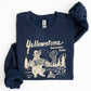 Retro Yellowstone National Park, Bear, Chipmunk, Funny, Nature Sweatshirt