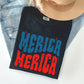 Retro 'Merica, America, Red White Blue, Patriotic, Tshirt Comfort Colors T-Shirt