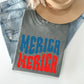 Retro 'Merica, America, Red White Blue, Patriotic, Tshirt Comfort Colors T-Shirt