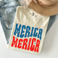 Retro 'Merica, America, Red White Blue, Patriotic, Tshirt Comfort Colors T-Shirt