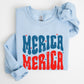 Retro 'Merica, America Red White Blue 4th of July Sweatshirt