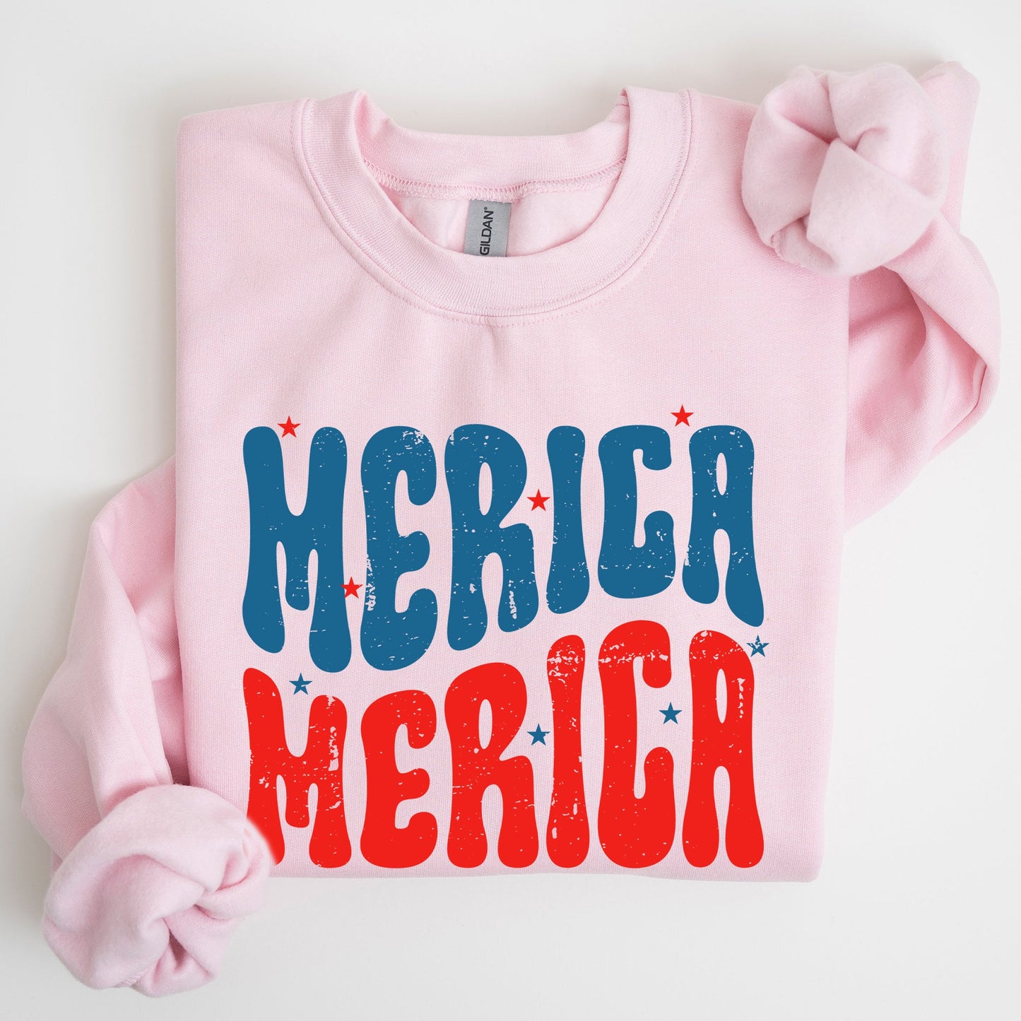Retro 'Merica, America Red White Blue 4th of July Sweatshirt